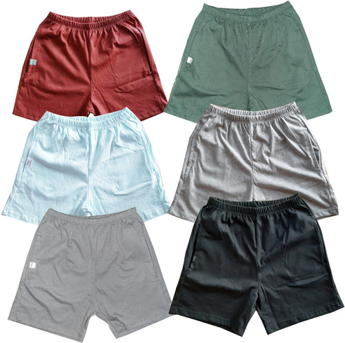 Short Niños 100% Algodón Con Bolsillos T. Basic Pack X 3