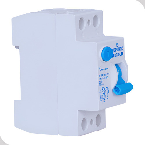 Interruptor Dif Res Soprano Drs2 L-040a 2 Polos Bifásico