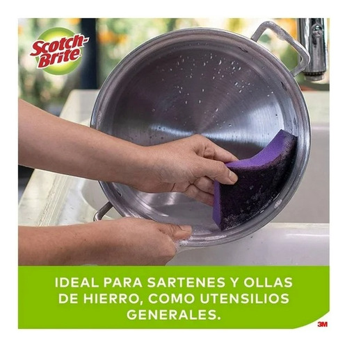 6 Pzas Fibra Esponja Scotch Brite Extrema Grande 1 Pza