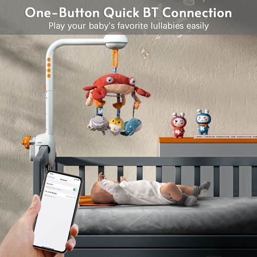 Móvil Eléctrico Musical Con Proyector For Bebés