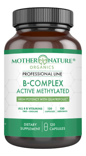 Mother Nature Organics Complejo B Metilado 120 Cápsulas