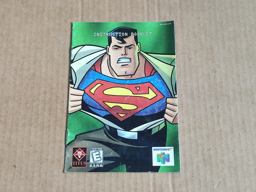 Manual Original -- Superman 64 -- Nintendo 64 / N64 (Usado)