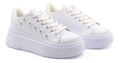 Tenis Casual De Plataforma Ancha Bajito-43m