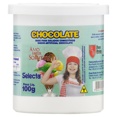 Base para Gelados Comestíveis Chocolate Selecta Pote 80g