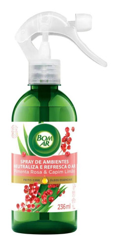 Neutralizador Odores Spray Pimenta-rosa & Capim-limão Bom Ar