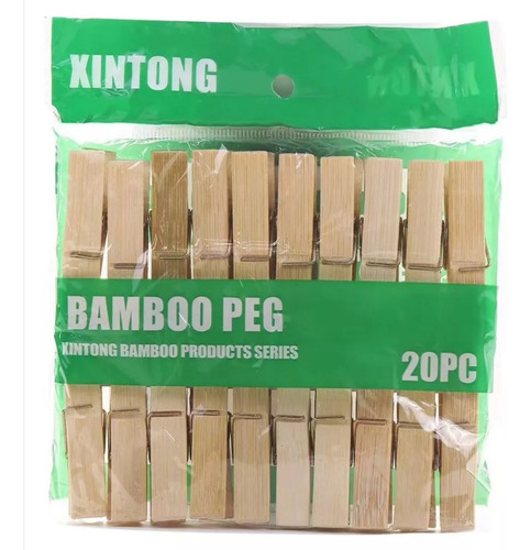 Set 60 Pinzas Ganchos De Madera Para Ropa Y Otro (7,1x1,3cm)