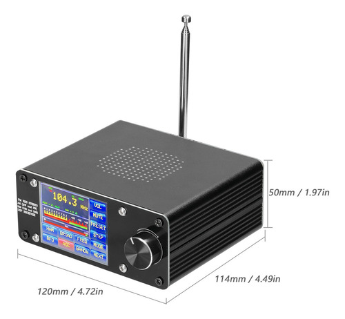 Receptor Ats-100 Pantalla Búsqueda Receptor Radio Fm Táctil