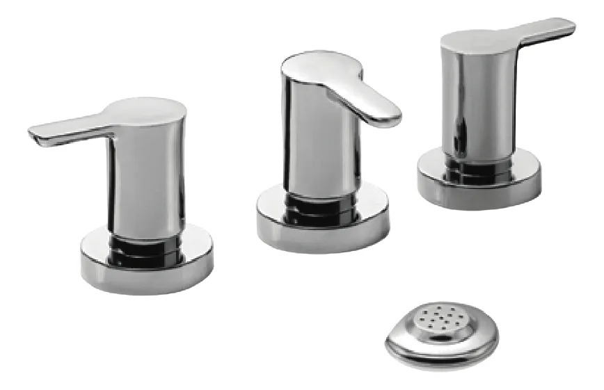 Grifería Bidet Piazza Logos C/ Transf Cierre Cerámico 22304t Plateado Cromado