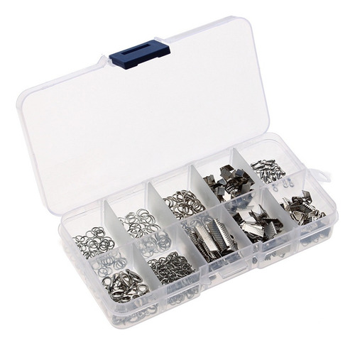 400 Piezas Diy Joyería Cinta Cierre Final Kit Surtido
