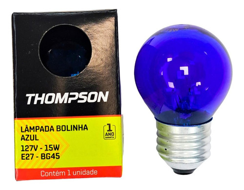 Lampada Colorida Thompson 15wx127v. Azul - Kit C/10 Peca