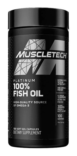 Platinum 100% Fish Oil 100 Softgel Muscletech 300mg Omega