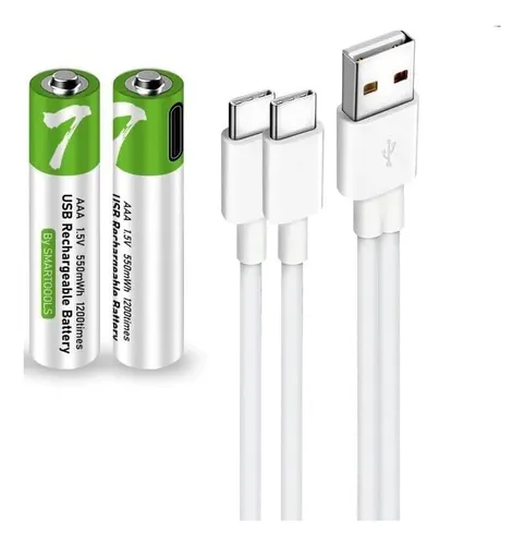 Pilas Recargables Usb-c Aaa X 2u Deleex 750mah