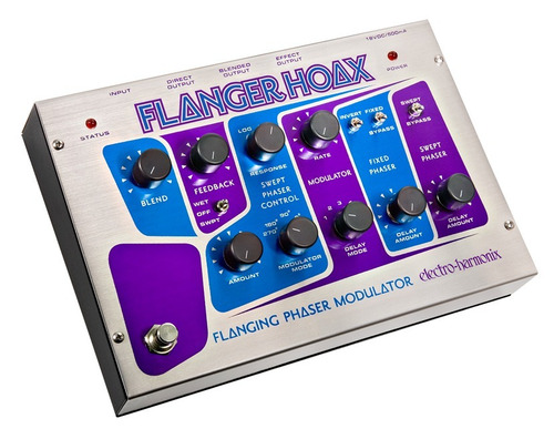 Pedal modulador Electro Harmonix Flanger Hoax Color Plateado