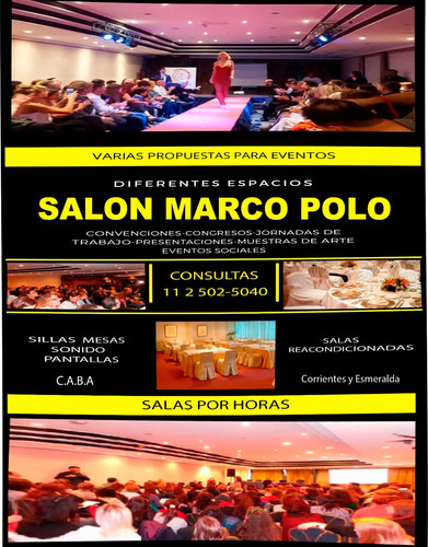 Promoción Salones Multiespacio Obelisco Alquiler/eventos