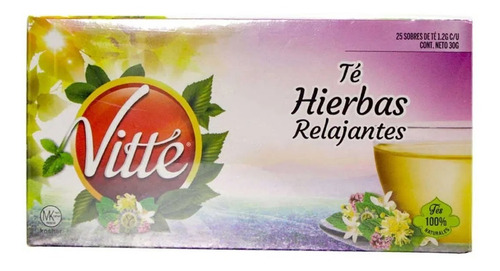 Té Vitté Hierbas Relajantes De 25 Sobres