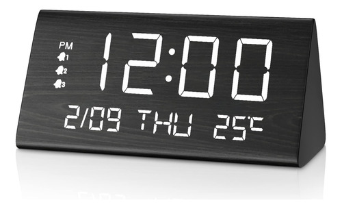 Jall Reloj Despertador Digital, Con Pantalla Led Electronica