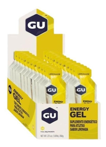 Caixa Com 24 Unidade Gu Energy Gel Limonada