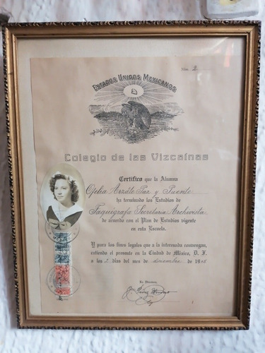 Cuadro Antiguo De 1945 Del Colegio De Las Vizcainas (Usado)