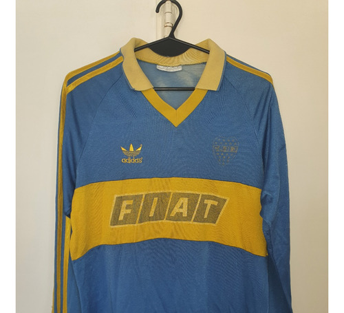 Camiseta Boca Juniors adidas Fiat 1990 Talle 2 Manga Larga