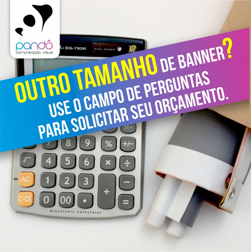 Banner Faixa Lona Personalizada; 250 X 100cm; 2,5x1 M; Arte