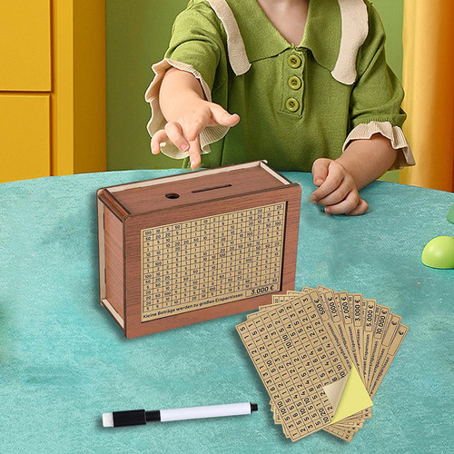 Hucha De Madera Con Contenedor De Dinero For Adultos Y