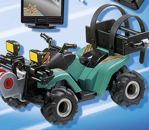 Playmobil Ladron Con Quad Y Botin 6879 Linea Policia Edu