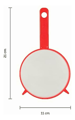 Colador De Plástico 10 Cm Ekco Classic, Color Rojo