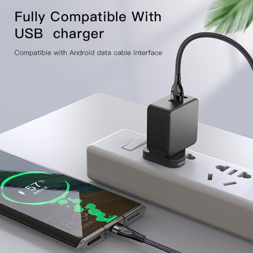 Cable De Carga Usb 4 En 1 Negro Yesido Ca111 De 1,2 M