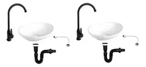 Comprar Pack X2 Combos Lavamanos +grifería Agua Fría+accesorios C569