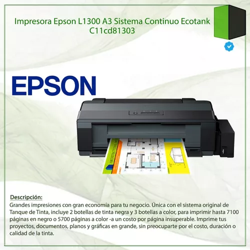 IMPRESORA EPSON ® L1300 ECOTANK A3