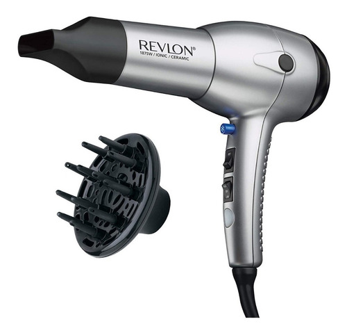 Secadora De Cabello Revlon Con Iones 1875w Color Plateado