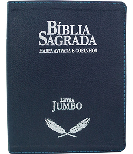 Bíblia Arc Letra Jumbo Com Harpa Avivada E Corinhos - Capa Luxo Azul Escuro, De João Ferreira De Almeida. Única, Vol. Único. Editorial Edifique, Capa Mole, Edição 1a Edição Em Português, 2024