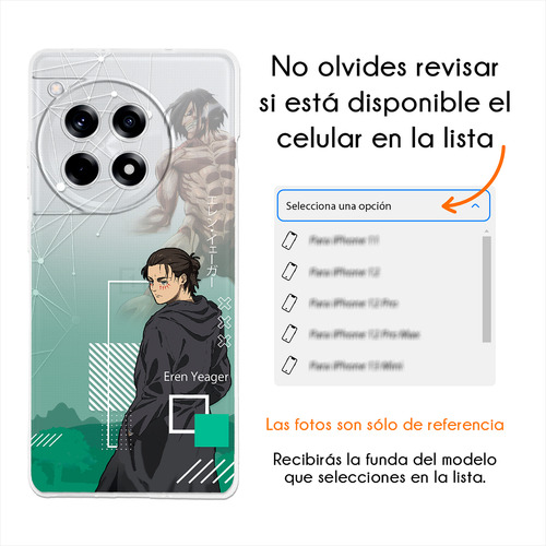 Funda Para Oneplus Attack On Titan Eren Final Anticaída Case