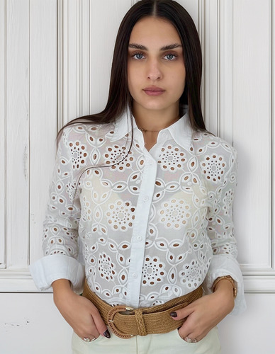 Camisa Greicy Broderie Importada
