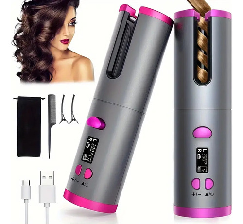 Rizador De Cabello Pelo Automatico Recargable Power Bank