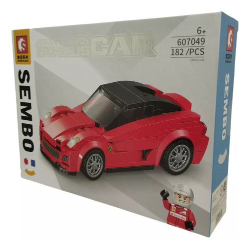 Autos De Carrera Famous Car Para Armar 200pzs Sembo Block Cantidad De Piezas 182 Versión Del Personaje Rojo