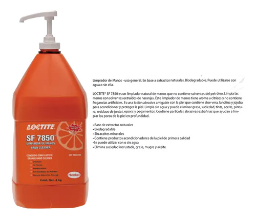Limpiador De Manos En Crema Galon 3.78lt Orange 2 Piezas