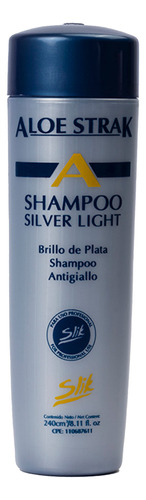 Shampoo Brillo Plata Aloe Strak 240cc Slik