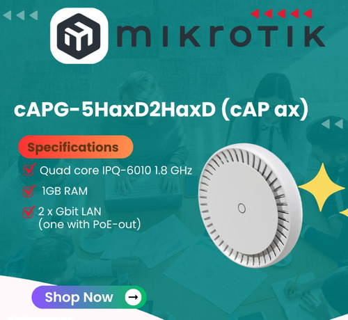 Access Point Mikrotik Cap Ax Wifi6 Xl 802.11a/n/ac/ax