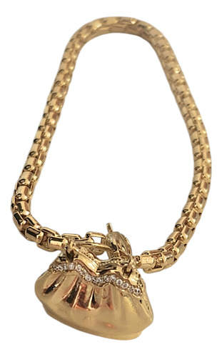 Pulseira Com Berloque Ouro 18k Amarelo.rosangela Lima Joias