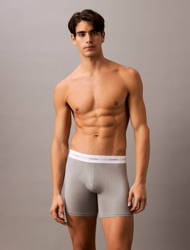 Bóxers Largos Brief Calvin Klein Hombre Multicolor Pack De 3