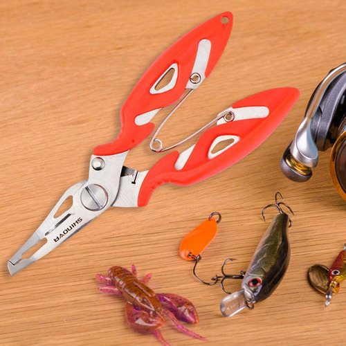Alicates De Pesca Con Tijeras De Pesca Con Resorte, Naranja