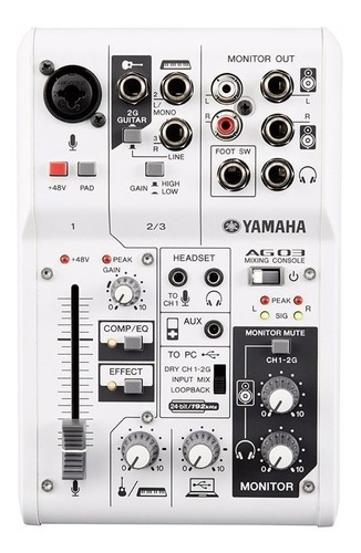 Consola Analógica Yamaha Ag03 De Mezcla