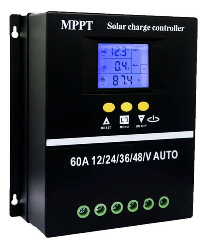 Controlador Regulador Carga Solar  12/24/36/48 Vol Mppt 60a