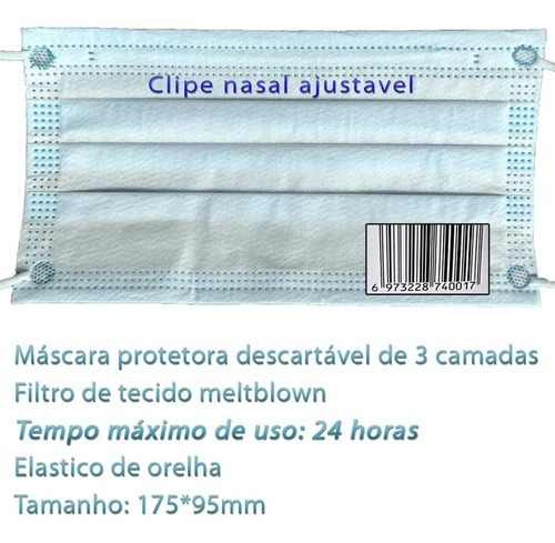 Mascarilla de protección facial desechable de triple protección Cx C 50