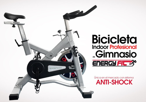 Imagen 2 de 10 de Bicicleta Fija Spinning Profesional Gimnasio 61kg Anti Shock