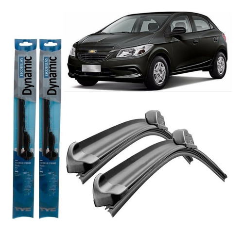 Juego Kit Escobillas Chevrolet Onix 2013 2014 2015 2016 Joy