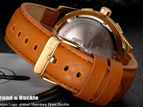 Relógio Naviforce 9117 Pulseira Couro