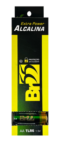 Tubo Com 24 Pilhas Aa Br55 Alcalina Extra Power Cilíndrica