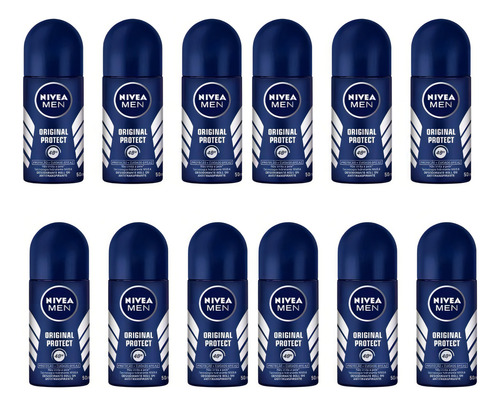 Desodorante Roll-on Nivea 50ml Masc Protect-kit12un